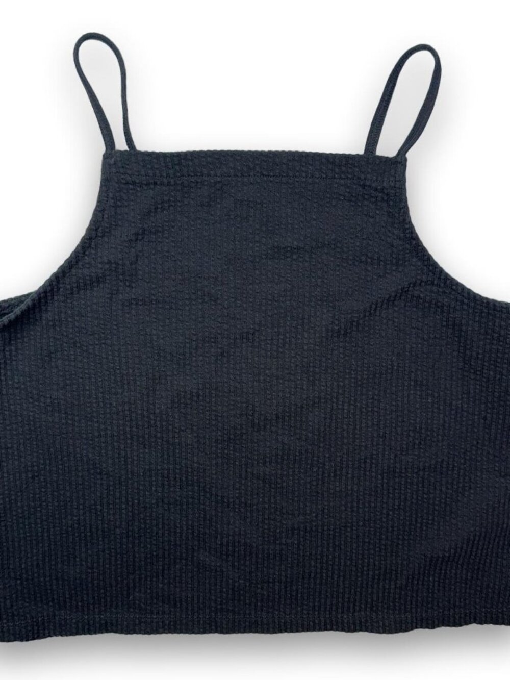 Madewell Black High Neck Crop Top size Medium